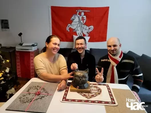 Аляксей Галоўкін і сябры беларускай дыяспары ў Швейцарыі. Фота Вольгі Класкоўскай