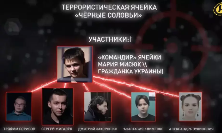 Схема группы, показанная пропагандой. Скрин видео ОНТ